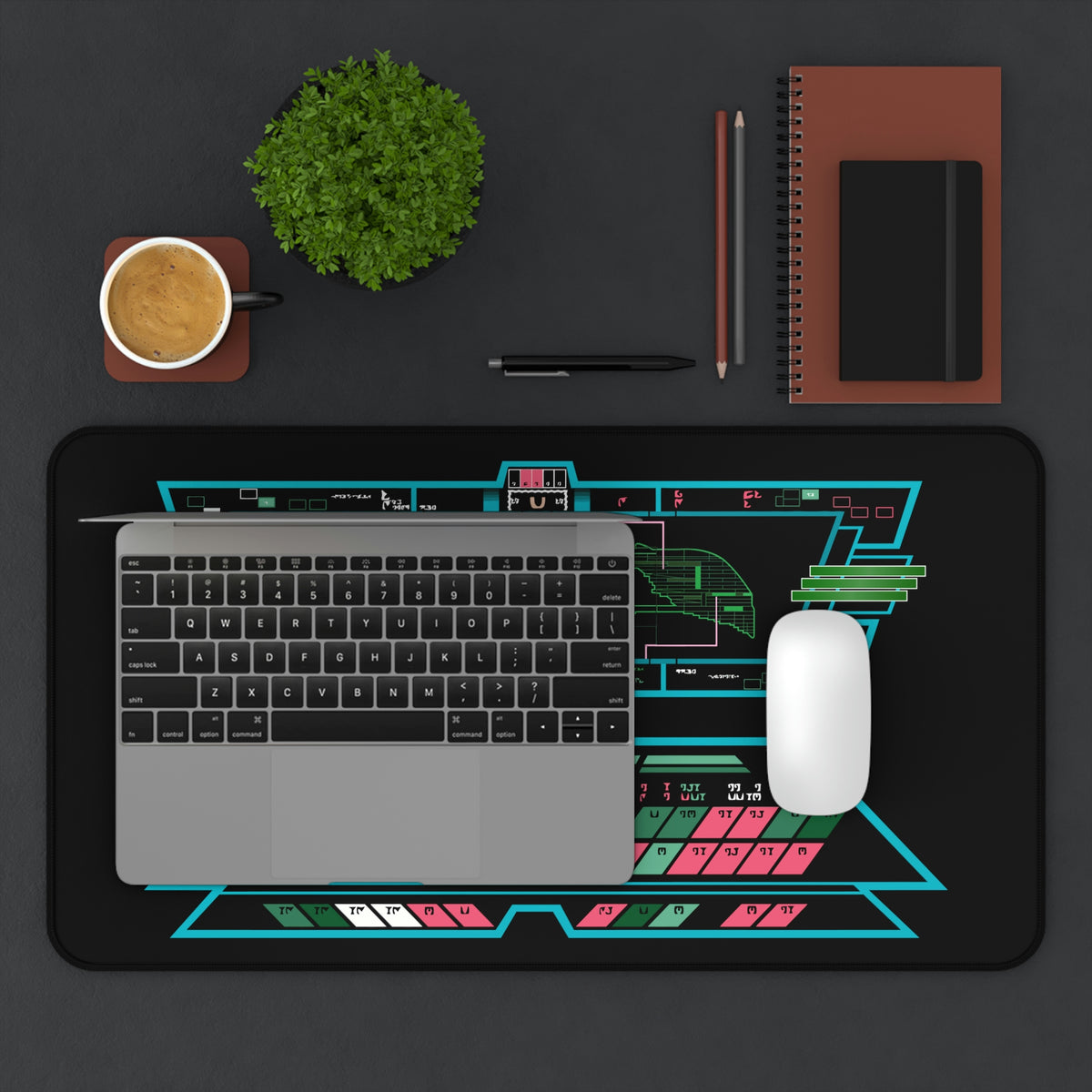 Space Fleet Pointy Desk Mat