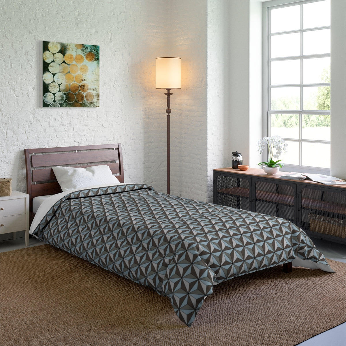 Space Ship Earth Inspired Comforter