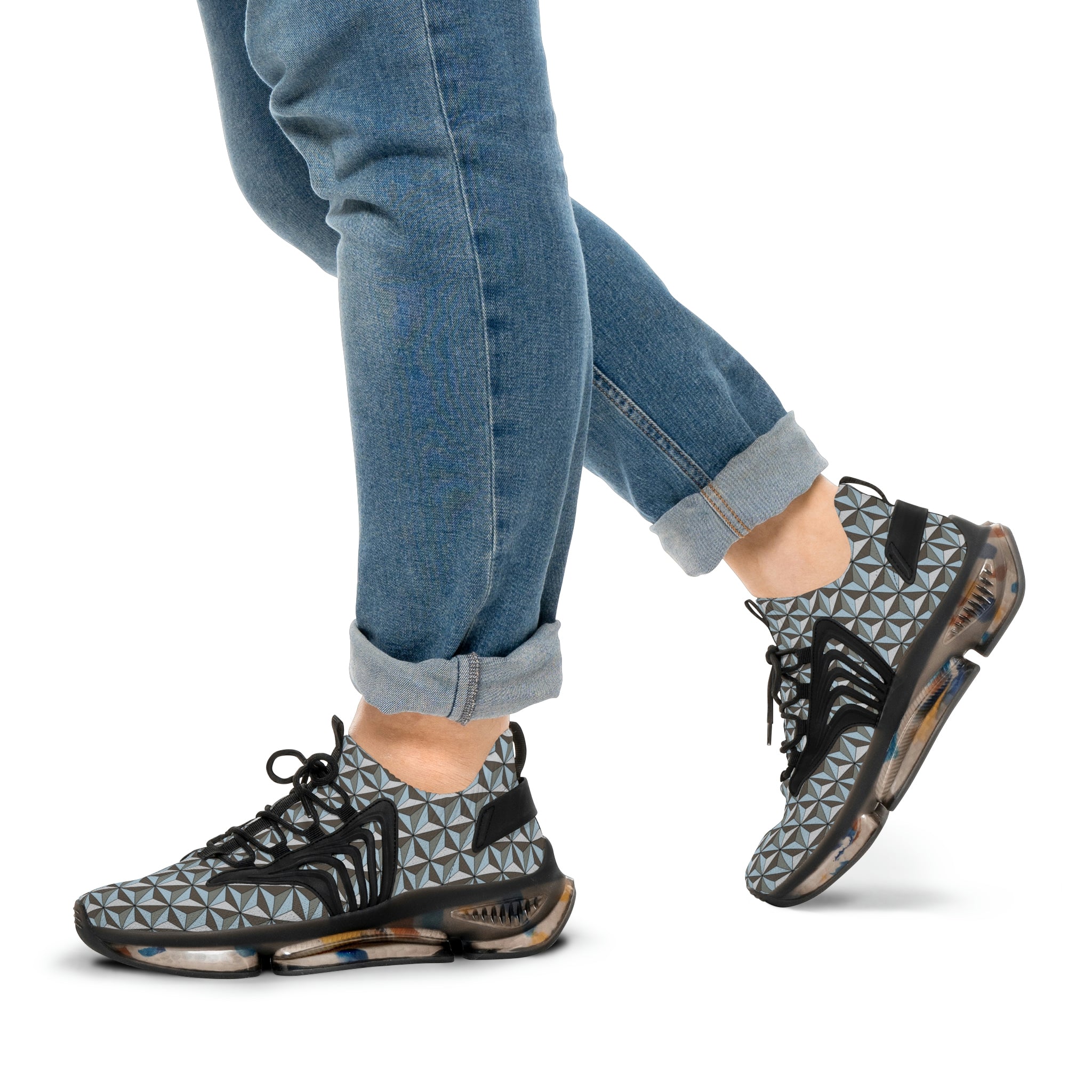 Space Ship Earth Inspired Men's Mesh Sports Sneakers