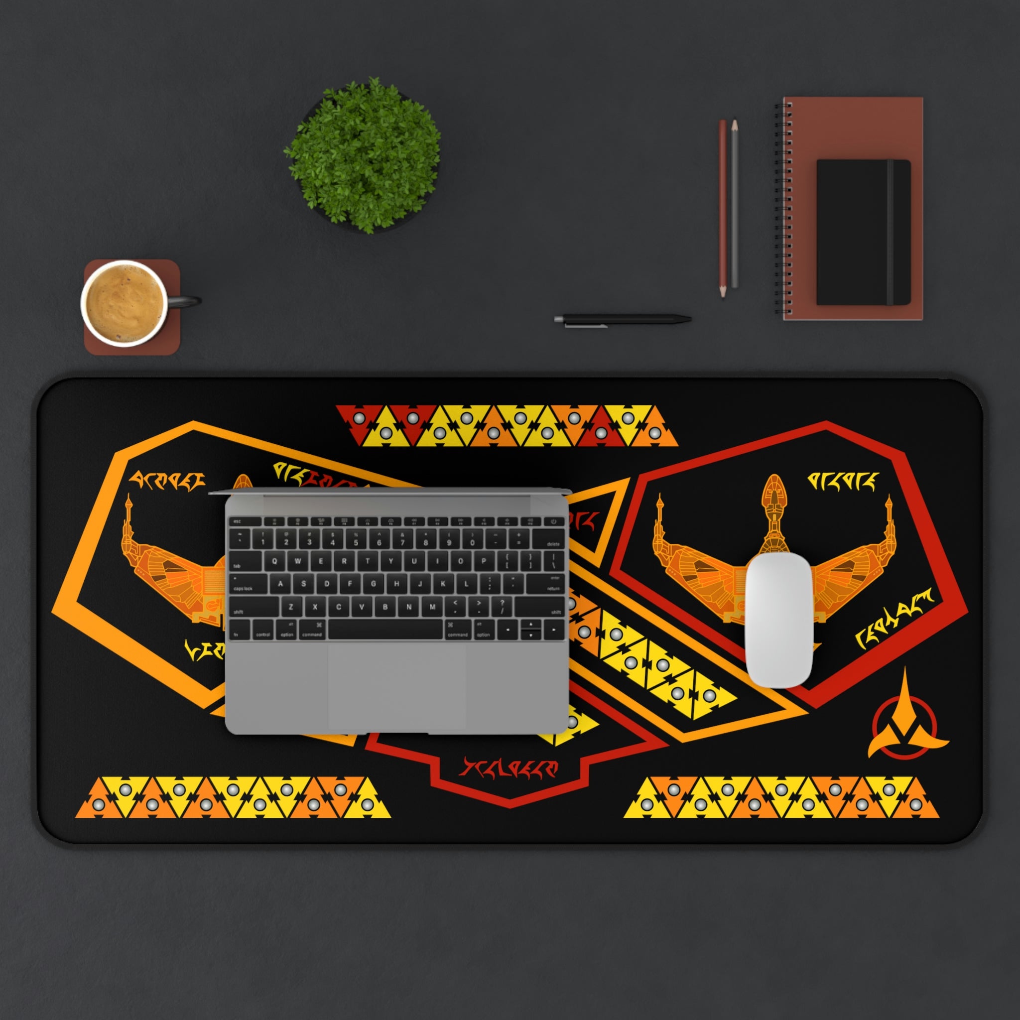 Space Fleet Ridges #2 Desk Mat