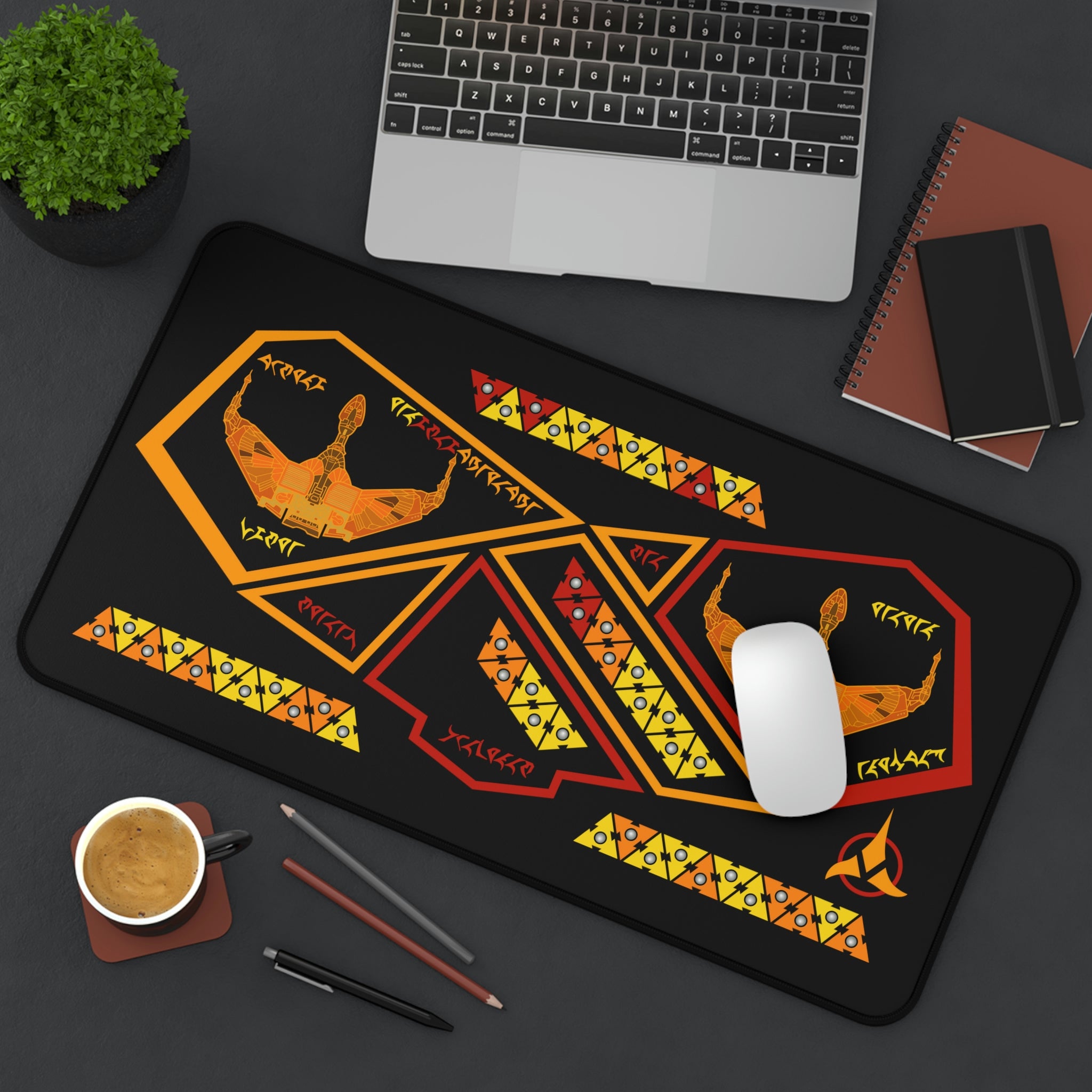 Space Fleet Ridges #2 Desk Mat