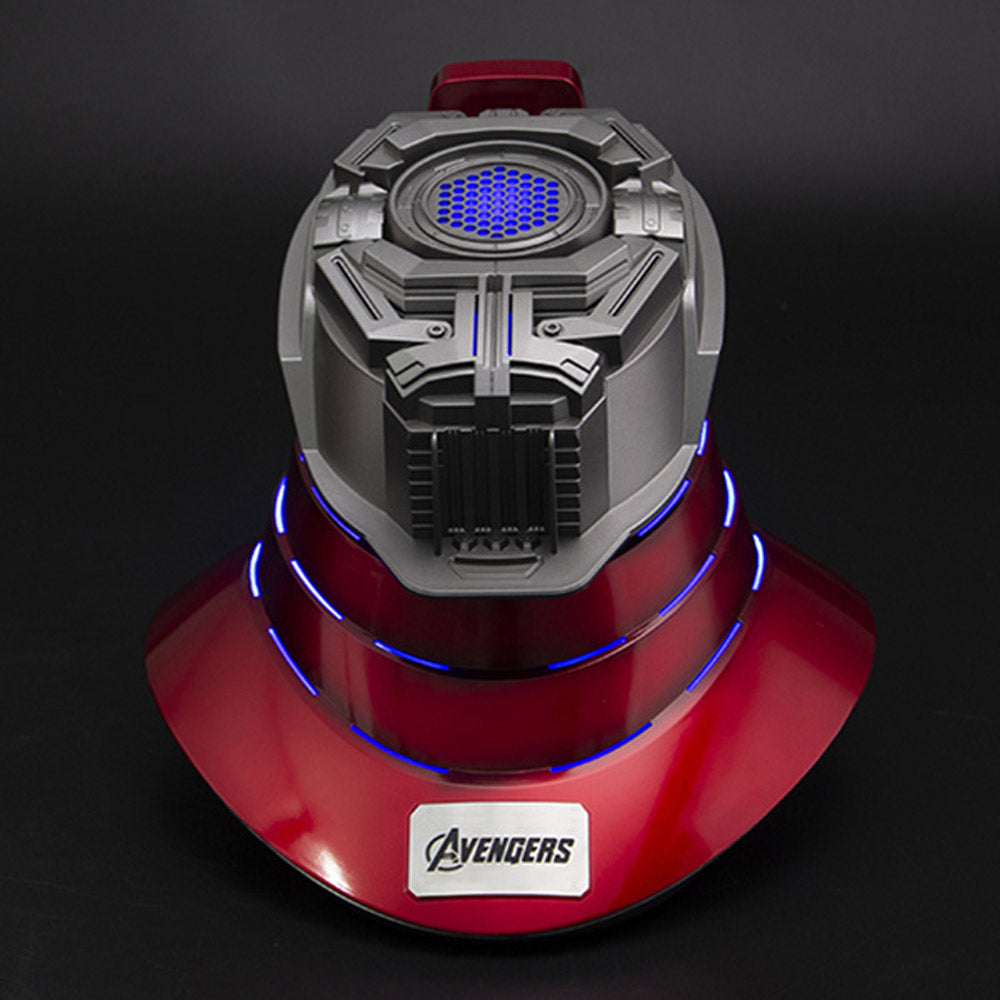 iron man helmet desk accessory Killerbody 1:1 Iron Man MK7 Helmet Base w/dual speakers & blue light systems & Collectible