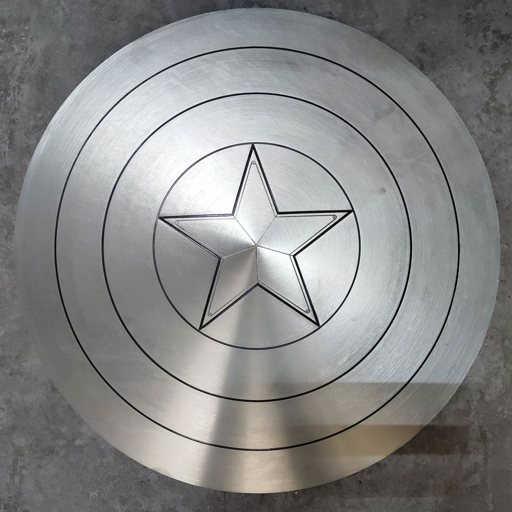 1:1 Full Aluminum Alloy Metal Captain America Shield Unfinished