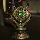 1:1 Doctor Strange Eye Of Agamotto Necklace Metal LED Light-Up with Stand