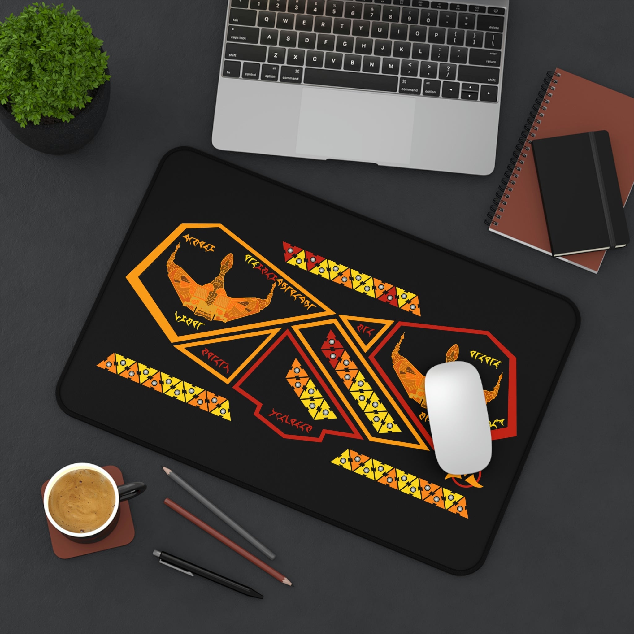 Space Fleet Ridges #2 Desk Mat