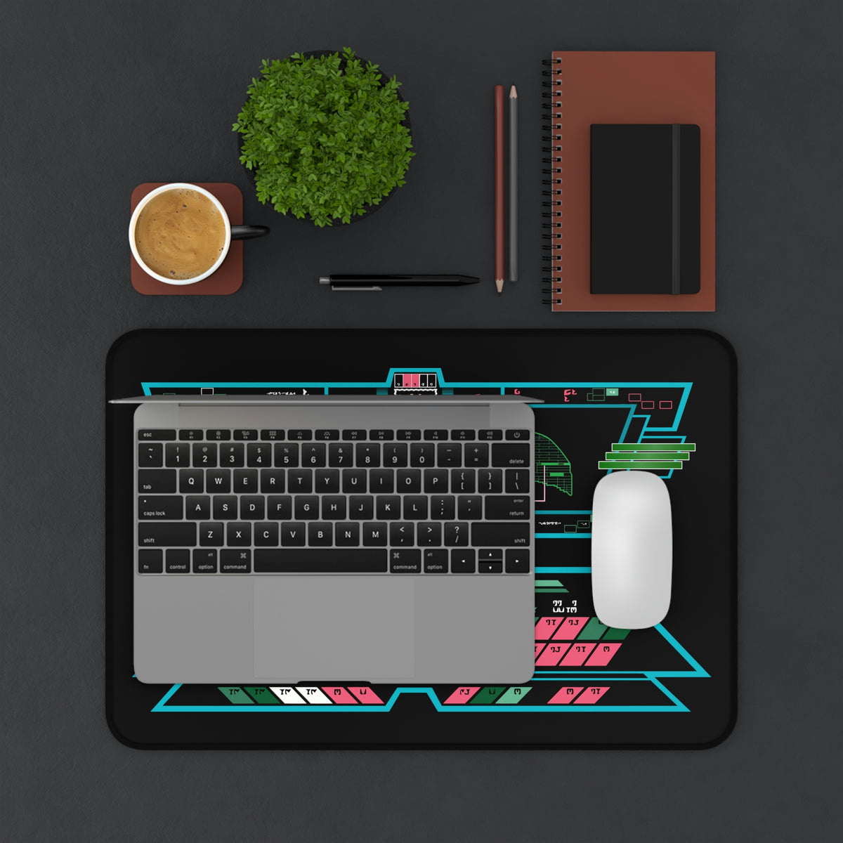 Space Fleet Pointy Desk Mat