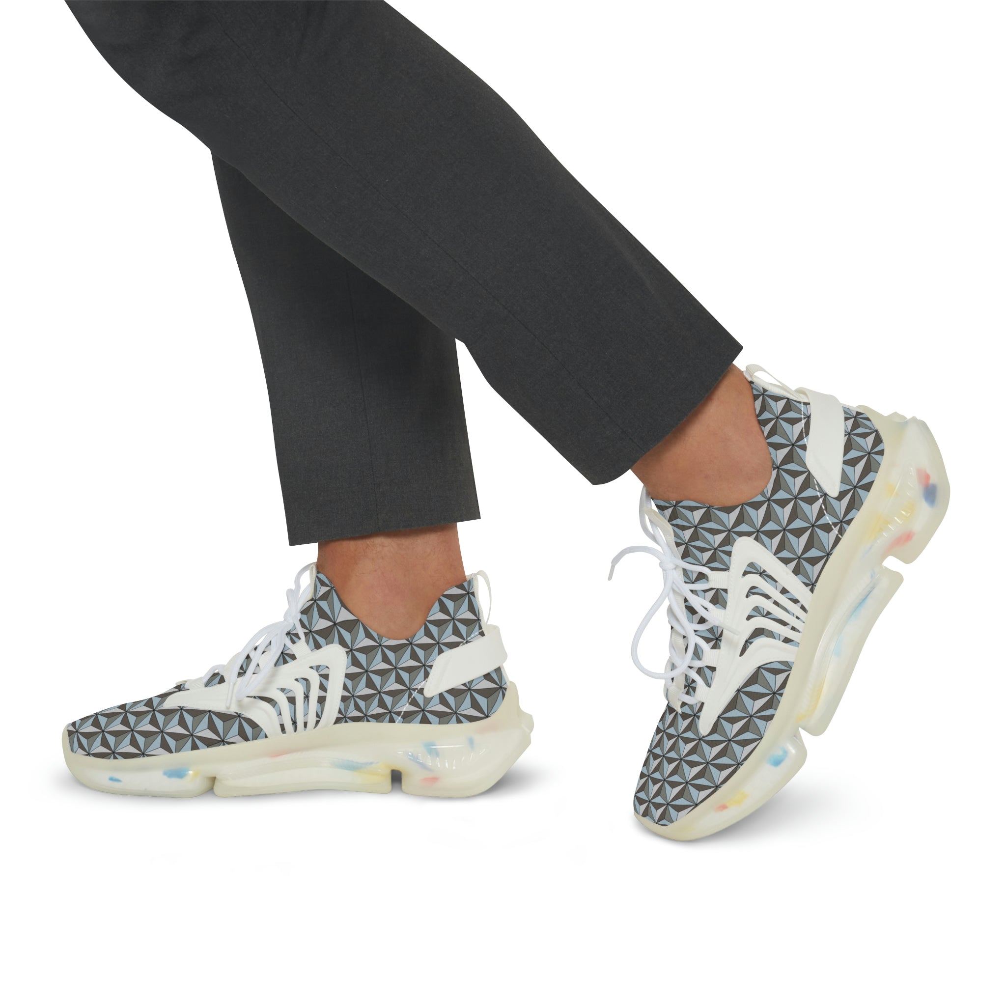 Space Ship Earth Inspired Men's Mesh Sports Sneakers