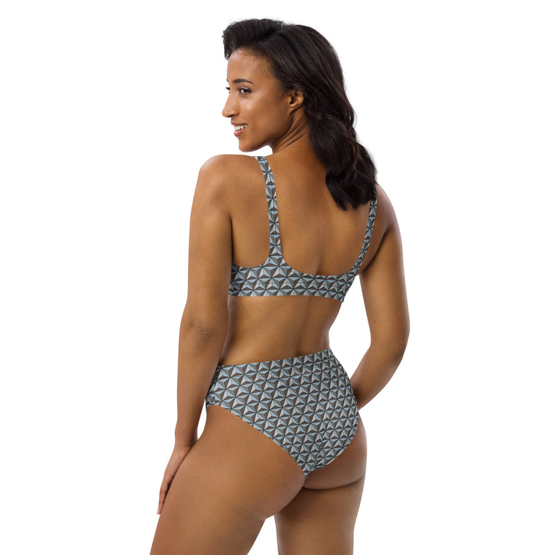 Space Ship Earth Inspired High-Waisted Bikini