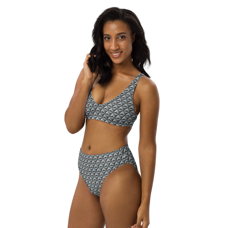 Space Ship Earth Inspired High-Waisted Bikini