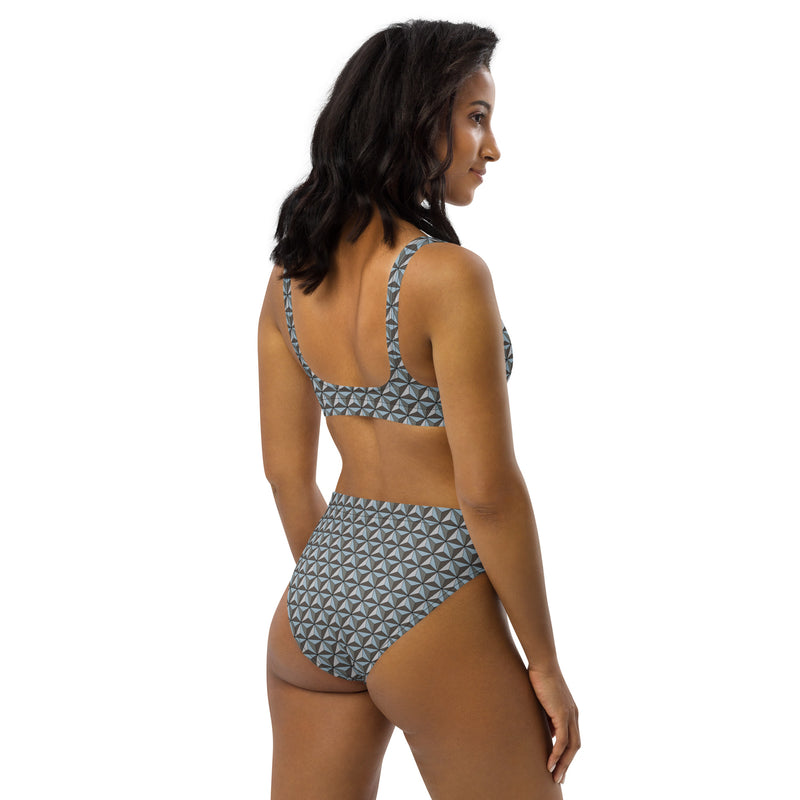 Space Ship Earth Inspired High-Waisted Bikini