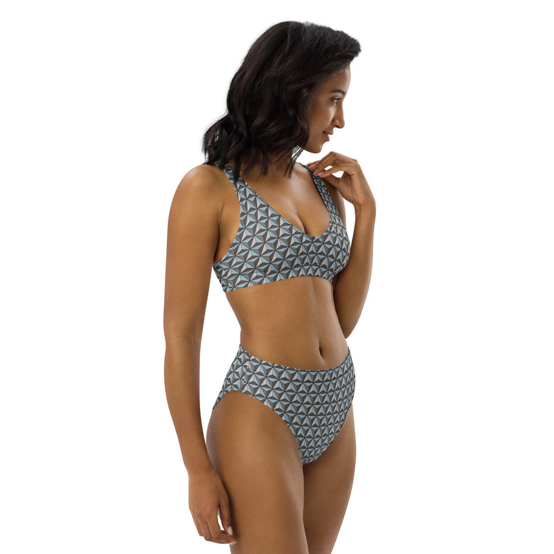 Space Ship Earth Inspired High-Waisted Bikini