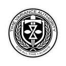 Time Variance Authority Round Stickers