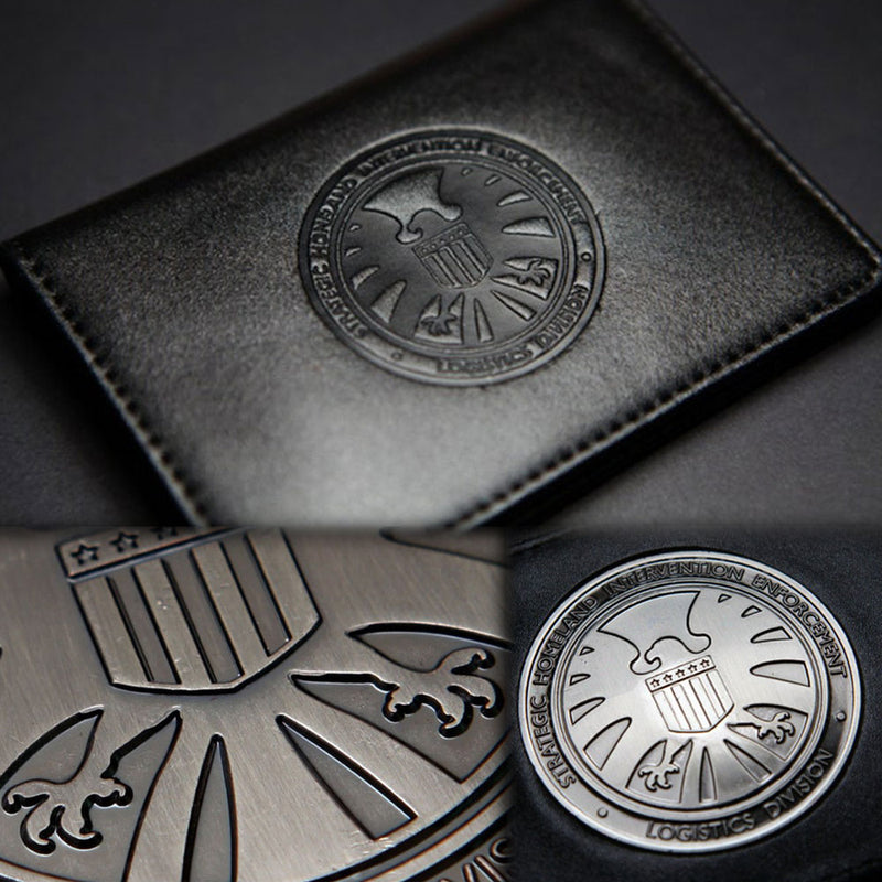 Avengers Agents of S.H.L.E.L.D Shield Badge in Leather Wallet Holder Grant  Ward