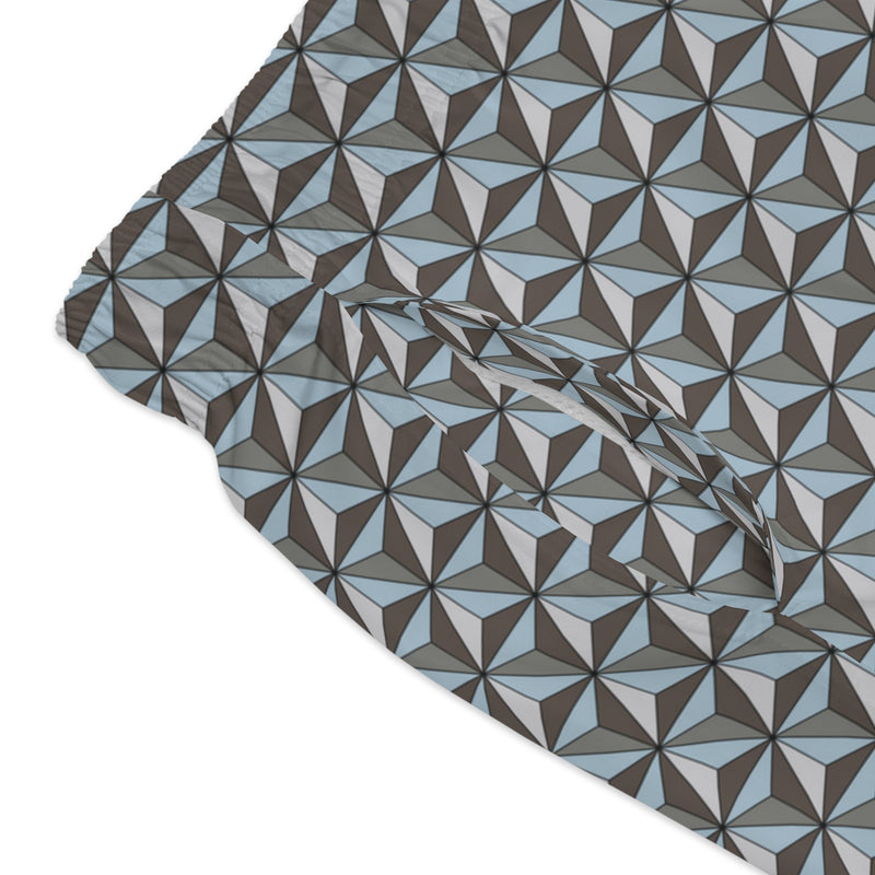 Space Ship Earth Inspired Swim Trunks