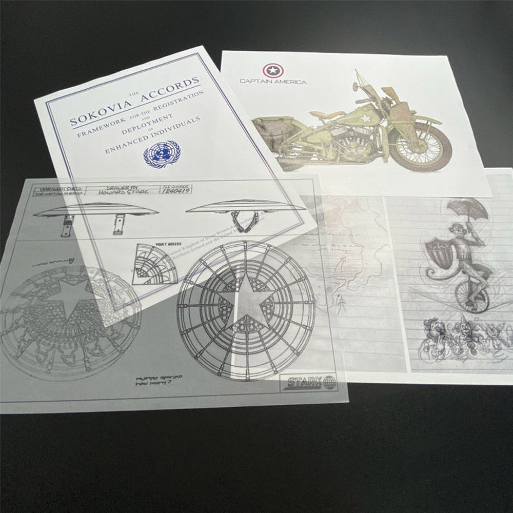 Captain America Steven Rogers Top Secret SHIELD Dossier Paper Props Replica