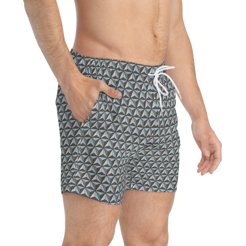 Space Ship Earth Inspired Swim Trunks