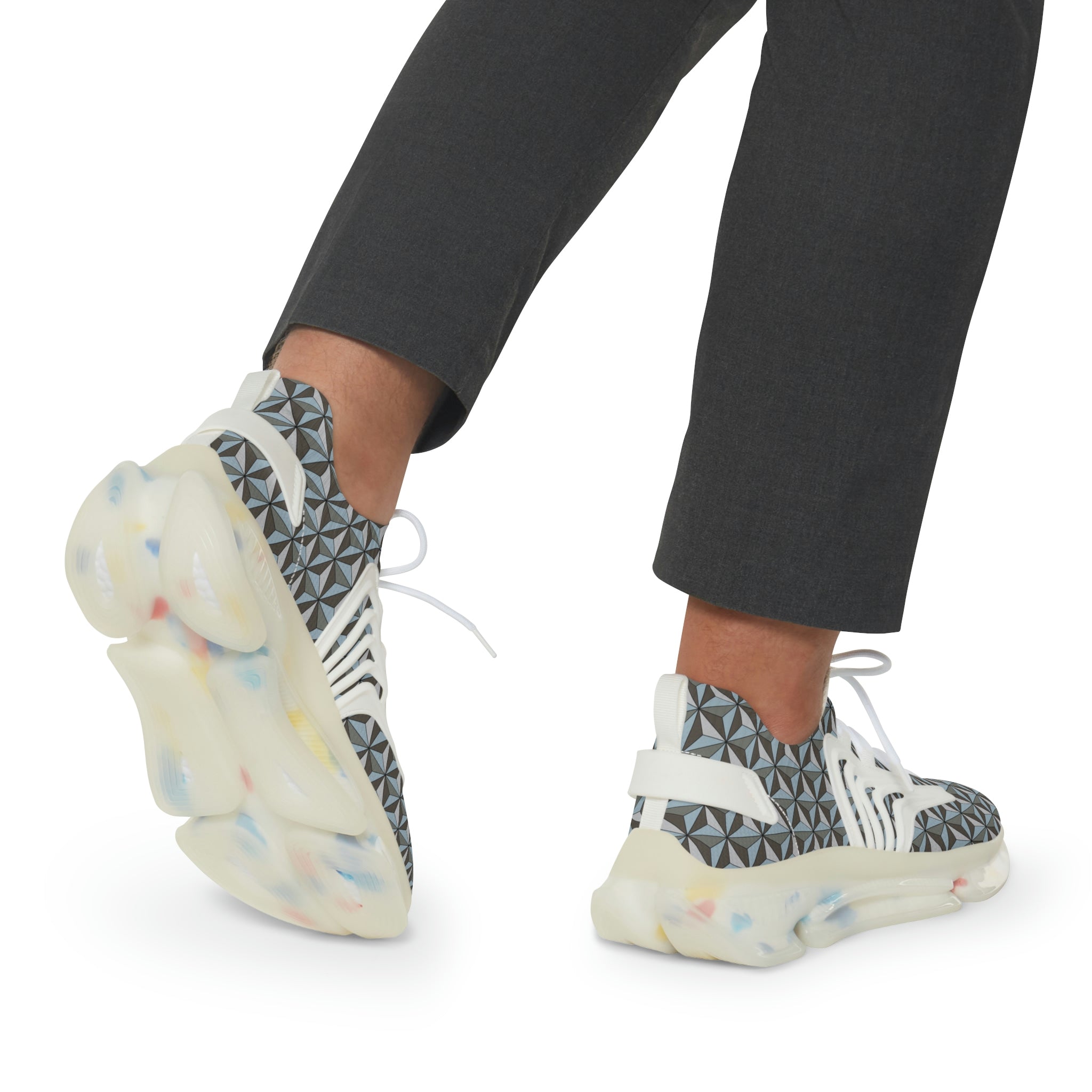 Space Ship Earth Inspired Men's Mesh Sports Sneakers