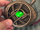 1:1 Doctor Strange Eye Of Agamotto Necklace Metal LED Light-Up with Stand