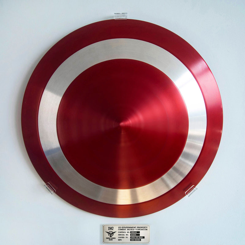 1:1 Captain America Shield Wall Mount and Serial Plate Property Tag