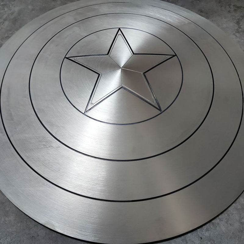 1:1 Full Aluminum Alloy Metal Captain America Shield Unfinished