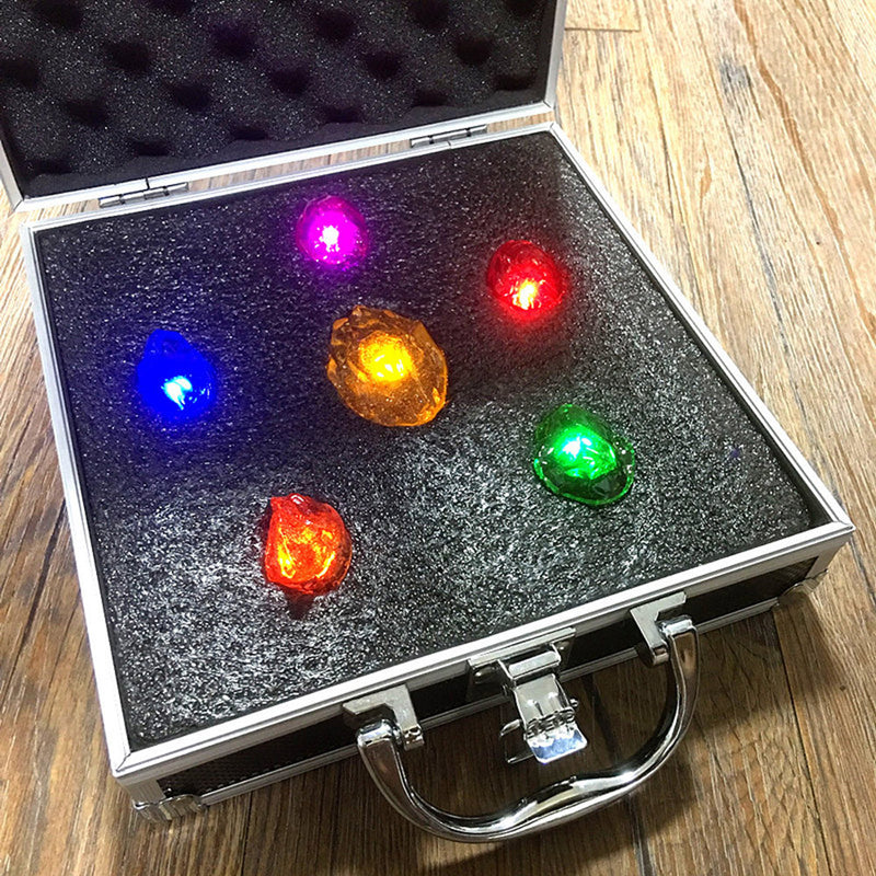 1:1 Thanos Infinity Gauntlet LED stones in case