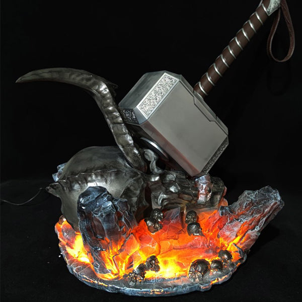 1:1 Surtur Style Ragnarok Mjolnir Hammer Light-up Display Base