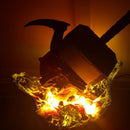 1:1 Surtur Style Ragnarok Mjolnir Hammer Light-up Display Base