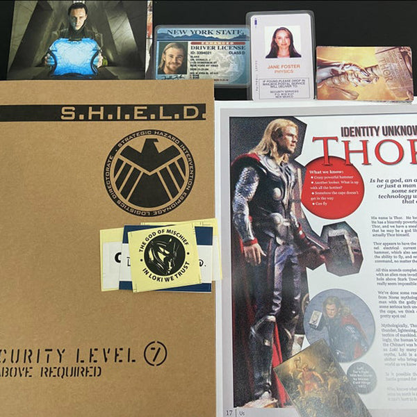 Thor Mjolnir Top Secret SHIELD Dossier Paper Props Replica