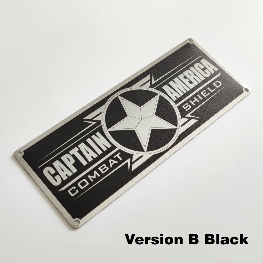 1:1 Captain America Shield Wall Mount and Serial Plate Property Tag