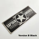 1:1 Captain America Shield Wall Mount and Serial Plate Property Tag
