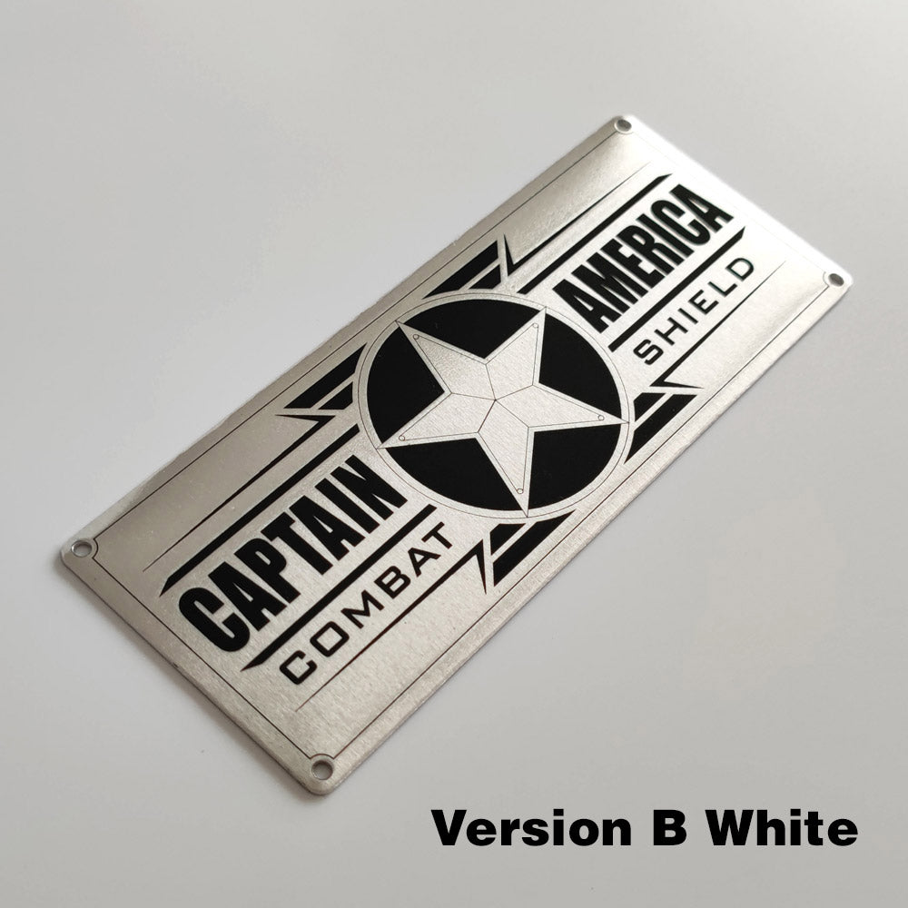 1:1 Captain America Shield Wall Mount and Serial Plate Property Tag