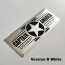1:1 Captain America Shield Wall Mount and Serial Plate Property Tag